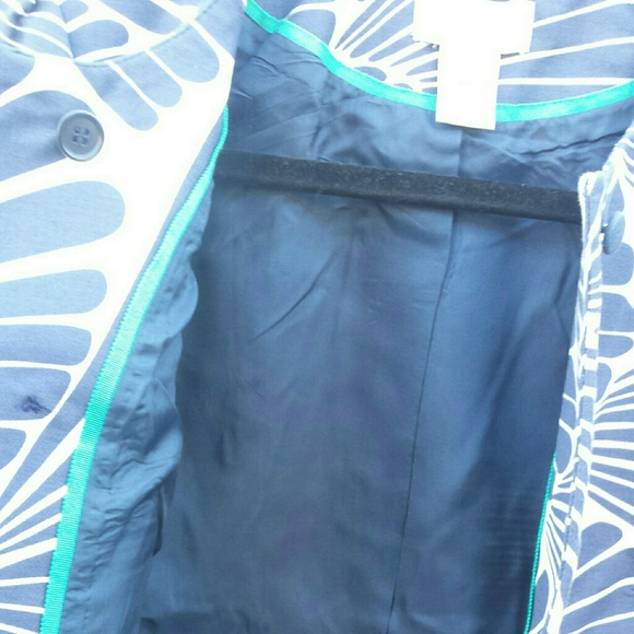 J Crew Navy White Fanfare Cropped Blazer 2 - Picture 10 of 14